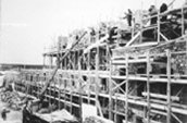 Mai 1966: Reconstruction du Château Saint-Louis / Photo: Parcs Canada, Centre de documentation des lieux historiques nationaux